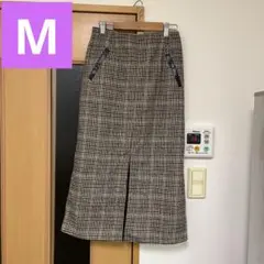 しまむら千鳥格子柄 タイトスカート Mサイズ