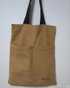 MHL. COLOURED COTTON CANVAS TOTE トートバッグ