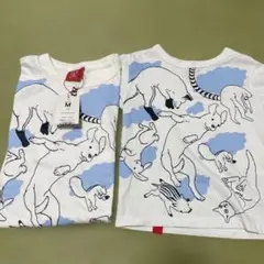 OJICO 新品犬イラスト Tシャツ Mサイズ、古着6A、2枚セット