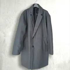 【美品】ANPAS オーバーサイズ チェスターコート L チャコールグレー