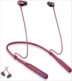 【最終値下げ】ワイヤレスイヤホン ネックバンド型 赤　Bluetooth
