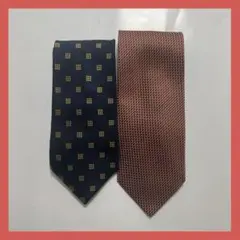 【美品】シルク 絹　ネクタイ EMIL KLEIN ブランド　2点セット　まとめ