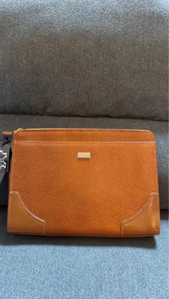 ほぼ未使用☆DAKS ダックス 本革ダークブラウン レザートートバッグ 