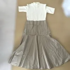 ZARA マッチングポケット付きワンピース ロングワンピース