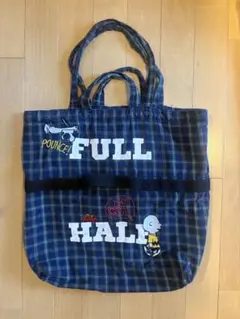 Vintage PEANUTS トートバッグ チェック柄のサムネイル