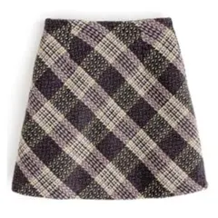 GRL インパン裏地付きチェック柄ツイードミニスカート