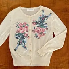 ジェーンマープル☆花柄デコパージュカーディガン