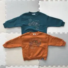 BREEZE スウェット　トレーナー　裏起毛　100センチ　2点セット　車