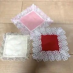 【新品未使用】3枚セット＊近澤レース＊ガチャプチタオル＊限定
