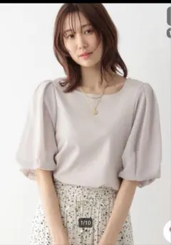 GLOBAL WORK バルーンスリーブ グレー トップス Mサイズ　未使用