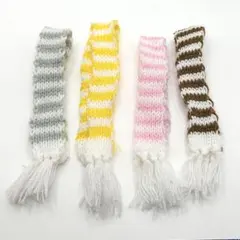 ニット製ストライプぬいぐるみマフラー単品新品即納