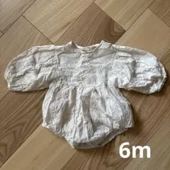 パフスリーブロンパース　ピンク　6m 刺繍　花柄のサムネイル