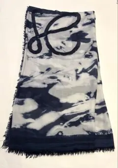 ロエベ☆大判ストール　アナグラム柄ロングスカーフ　ロゴショール　カシミヤレーヨン