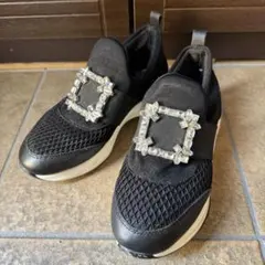 Vivian メッシュ 厚底 スニーカー サイズL ブラック レディースビジュー