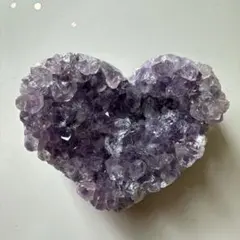 アメジストクラスター ハート型 置物