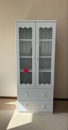 週末価格】【引取】【姫家具】イタリア系◇◇飾り棚◇白◇キャビネット