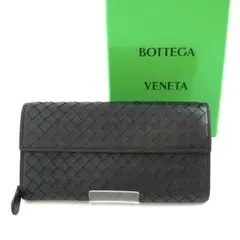 新品未使用✨BOTTEGA VENETA 長財布 黒 イントレチャート ボッテガヴェネタ (ボッテガ・ヴェネタ) 長財布 財布 メンズ