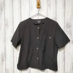 GIVORS ジボール サイズ11R　肩パッド付き半袖ブラウス