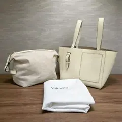 【ほぼ未使用】ヴァレクストラ バケットバッグ マイクロ ホワイト ハンドバッグ Valextra バケットバッグ WBSF0090028LOCTF マイクロ ショルダー
