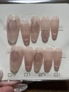 ネイルチップ ニュアンスデザイン Mサイズ