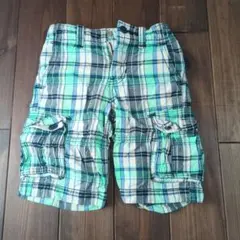 GapKids チェック柄カーゴショーツ 120cm