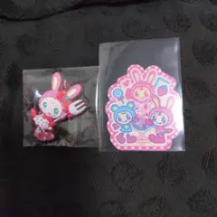 【メゾピアノ】べリエちゃん ラバーキーホルダー・ステッカー 2点セット