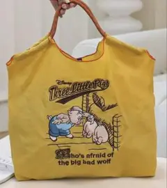 3匹のこぶた 刺繍バッグ エコバッグ 刺繍エコバッグ トートバッグ