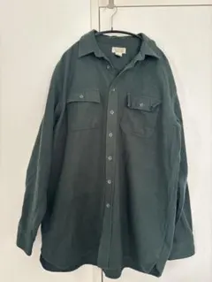 80s〜90s L.L.Bean シャモアクロスシャツ ダークグリーン