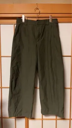 ユニクロ　UNIQLO　ジャージーバレルレッグパンツ　XLサイズ　オリーブ　美品