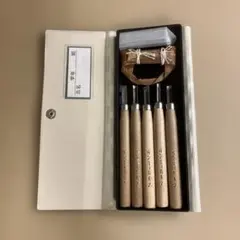 GINCHO 彫刻刀 5本セット ケース付き（昭和時代品）