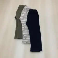 UNIQLO フリースレギンス 3点セット裏起毛 リブ