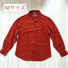 【2度着用】Comfortable Feelingフランネル長袖シャツ レンガ色