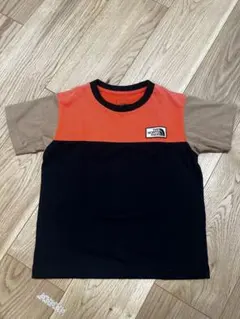 【美品】ノースフェイス キッズ 半袖Tシャツ 120 オレンジ 夏服のサムネイル