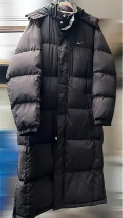 Nike ブラック ロングダウンコート
