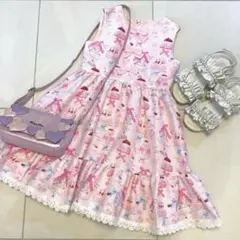 最終お値下げ 極美品 メゾピアノ シュガーケーキ ワンピース 130