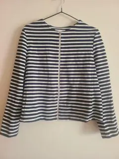 ストライプ 長袖カーディガン