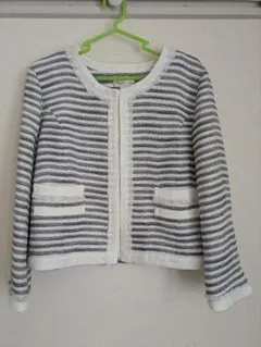 ✨新品✨　ストライプ ノーカラージャケット 未使用