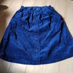 ユニクロ １５０cm スカート コーデュロイ 紺
