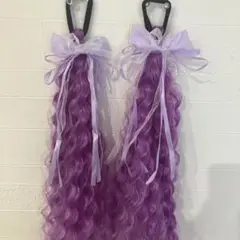 紫グラデーション♡ヘアゴムエクステ♡しなこちゃん♡ツインテール
