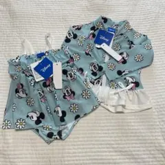 【新品未使用】ラッシュガード　水着　ミニー　90