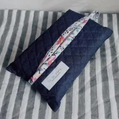 デニムキルティング　箱無しティッシュケース　B