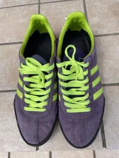 アディダス 紫緑 スエードシューズ　限定27.5