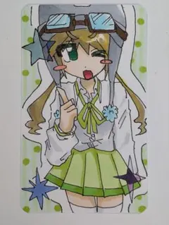 ♡ 一点物 手描き イラスト オリジナル アナログ 金髪ギャル 女の子