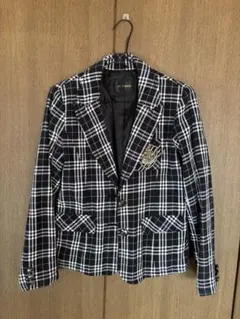 SKY BOMBER ジャケット チェック 白黒