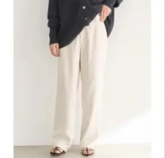 美品 IENA アセテートライクベイカーパンツ ナチュラル 38