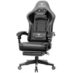 ☆新品未使用未開封 ゲーミングチェア オットマン付 組み立て グレー 
