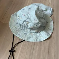 ミントグリーン　車　バケットハット　50cm 紐付き　日除け付き