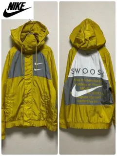 ★ビッグスウォッシュ★ NIKE ナイキ ナイロンパーカー デカロゴ 黄色