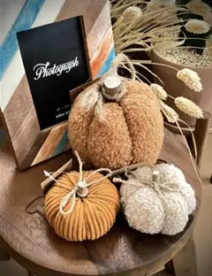 サリュ　 プードルニット　かぼちゃ　ハロウィン おままごと　飾り