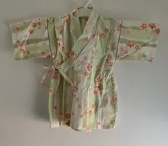 くろわっさわす　べべ　さくらグリーン　コットン甚平 100サイズ